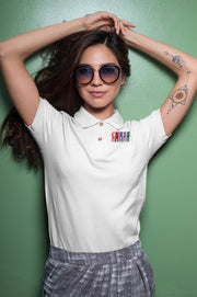 White Polo Shirt - Chess Women Polo Shirt 220 Design | Women Fashion