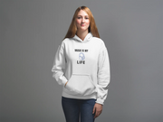 Comfortable Women Regular Fit Hoodie in White - 320 GSM | Fullmoon Styles