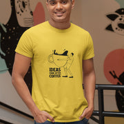 Ideas Come After Coffee Yellow 4