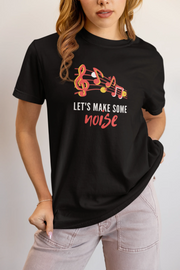 Lets Make Some Noise Women Oversized 210 Black Oversized - Premium Cotton Women Wear