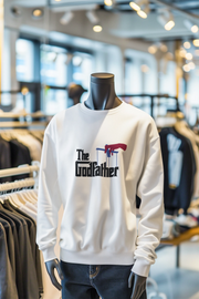 White Regular Fit Sweatshirt - The Godfather Women Regular Fit Sweatshirt 320 Design | Women Fashion