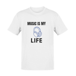 Men Oversized - Music Is My Life Men Oversized 210 White | Fullmoon Styles