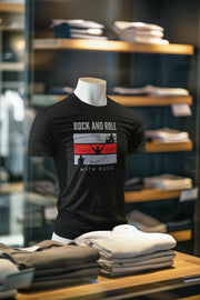 Black Oversized - Rock N Roll With Music Men Oversized 210 Design | Men Fashion