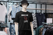 Black Oversized - Music Is My Life Men Oversized 180 Design | Men Fashion