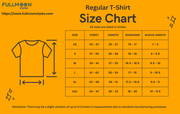 Fullmoon Styles | Regular T-shirt Size Chart