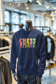 Navy Blue Regular Fit Sweatshirt - Chess Women Regular Fit Sweatshirt 320 Design | Women Fashion