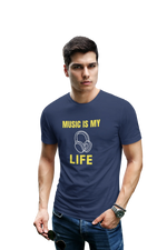 Navy Blue Oversized - Music Is My Life Men Oversized 210 Design | Men Fashion