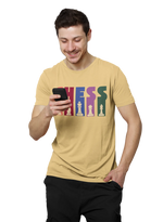 Chess Men Regular Fit Tshirt 180 Beige Regular Fit Tshirt - Premium Cotton Men Wear
