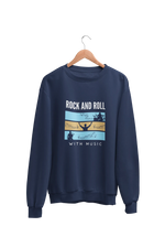 Premium Navy Blue Regular Fit Sweatshirt for Men - 320 GSM Cotton | Fullmoon Styles