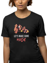 Lets Make Some Noise Women Oversized 240 Black Oversized - Premium Cotton Women Wear