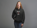 Comfortable Women Regular Fit Hoodie in Black - 320 GSM | Fullmoon Styles