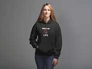 Comfortable Women Regular Fit Hoodie in Black - 320 GSM | Fullmoon Styles