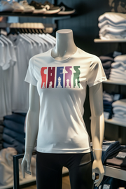 White Regular Fit Tshirt - Chess Women Regular Fit Tshirt 180 Design | Women Fashion