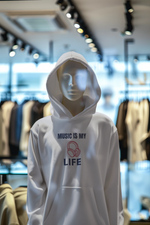 Gray Regular Fit Hoodie - Music Is My Life Men Regular Fit Hoodie 320 Design | Men Fashion