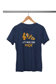 Premium Navy Blue Regular Fit Tshirt for Women - 180 GSM Cotton | Fullmoon Styles