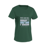 Women Regular Fit Tshirt - Rock N Roll With Music Women Regular Fit Tshirt 180 Bottle Green | Fullmoon Styles