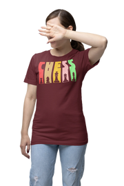 Chess Women Regular Fit Tshirt 180 Maroon Regular Fit Tshirt - Premium Cotton Women Wear