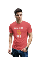 Red Oversized - Music Is My Life Men Oversized 210 Design | Men Fashion