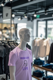 Lavender Regular Fit Tshirt - Music Is My Life Men Regular Fit Tshirt 180 Design | Men Fashion