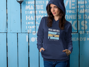 Rock N Roll With Music Women Regular Fit Hoodie 320 Navy Blue Regular Fit Hoodie - Premium Cotton Women Wear