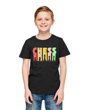 Black Regular Fit Tshirt - Chess Kids Regular Fit Tshirt 180 Design | Kids Fashion
