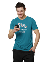 Comfortable Men Oversized in Teal Blue - 240 GSM | Fullmoon Styles