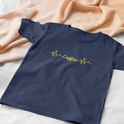 Coffee Heart Beats Navy Blue 1