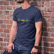 Coffee Heart Beats Navy Blue 4