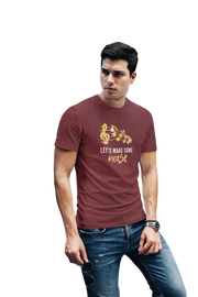 Lets Make Some Noise Men Regular Fit Tshirt 180 Maroon Regular Fit Tshirt - Premium Cotton Men Wear