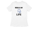 Men Oversized - Music Is My Life Men Oversized 180 White | Fullmoon Styles