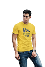 Lets Make Some Noise Men Regular Fit Tshirt 180 Yellow Regular Fit Tshirt - Premium Cotton Men Wear
