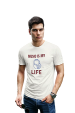 Off White Oversized - Music Is My Life Men Oversized 210 Design | Men Fashion