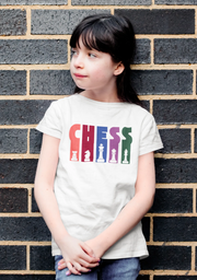 White Regular Fit Tshirt - Chess Kids Regular Fit Tshirt 180 Design | Kids Fashion