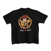 Kids Regular Fit Tshirt - Toy Story Woody Sheriff Kids Regular Fit Tshirt 180 Black | Fullmoon Styles