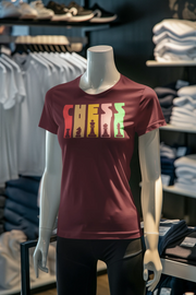 Maroon Regular Fit Tshirt - Chess Women Regular Fit Tshirt 180 Design | Women Fashion