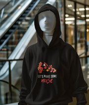 Black Regular Fit Hoodie - Lets Make Some Noise Women Regular Fit Hoodie 320 Design | Women Fashion