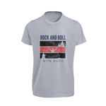 Men Regular Fit Tshirt - Rock N Roll With Music Men Regular Fit Tshirt 180 Gray | Fullmoon Styles