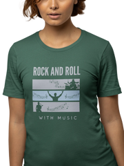 Comfortable Women Regular Fit Tshirt in Bottle Green - 180 GSM | Fullmoon Styles