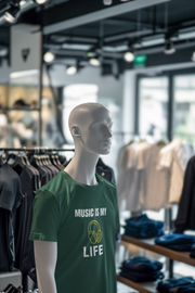 Premium Bottle Green Regular Fit Tshirt for Men - 180 GSM Cotton | Fullmoon Styles