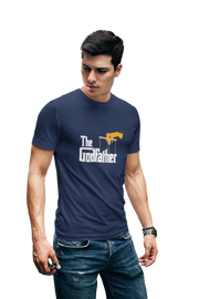 The Godfather Men Regular Fit Tshirt 180 Navy Blue Regular Fit Tshirt - Premium Cotton Men Wear