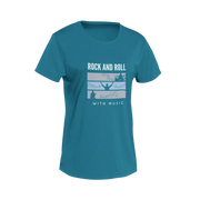 Men Oversized - Rock N Roll With Music Men Oversized 240 Teal Blue | Fullmoon Styles