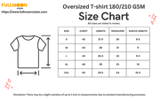 Fullmoon Styles | Oversized Size Chart