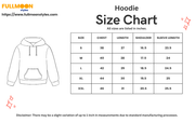 Fullmoon Styles | Regular Fit Hoodie Size Chart